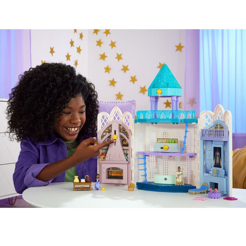 Disney Wish Rosas Castle Dollhouse Playset with 2 Mini Dolls+20 Accessories