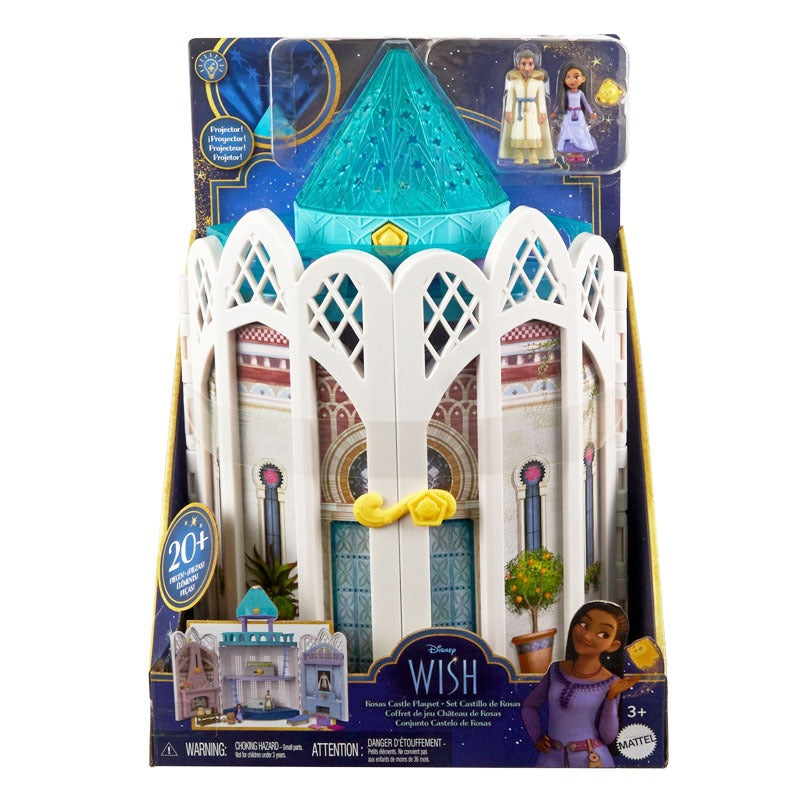 Disney Wish Rosas Castle Dollhouse Playset with 2 Mini Dolls+20 Accessories